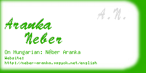 aranka neber business card